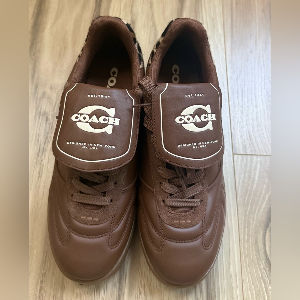 SOLD OUT - NWOT or Box - Coach Match Sneaker with Leopard Print
